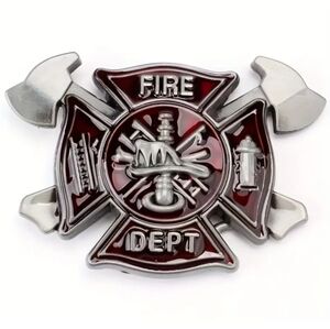 New firefighter men's belt buckle fire department